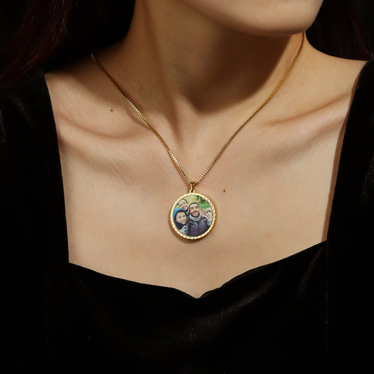 Custom Photo Necklace Personalise Family Tree Name Pendant QN853