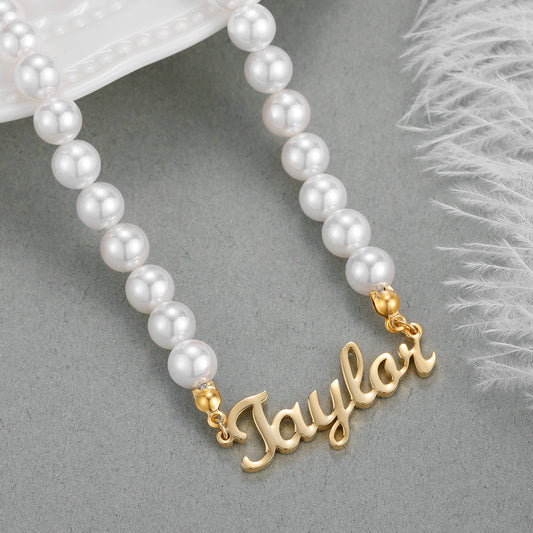 Custom Name Pearl Necklace QN326