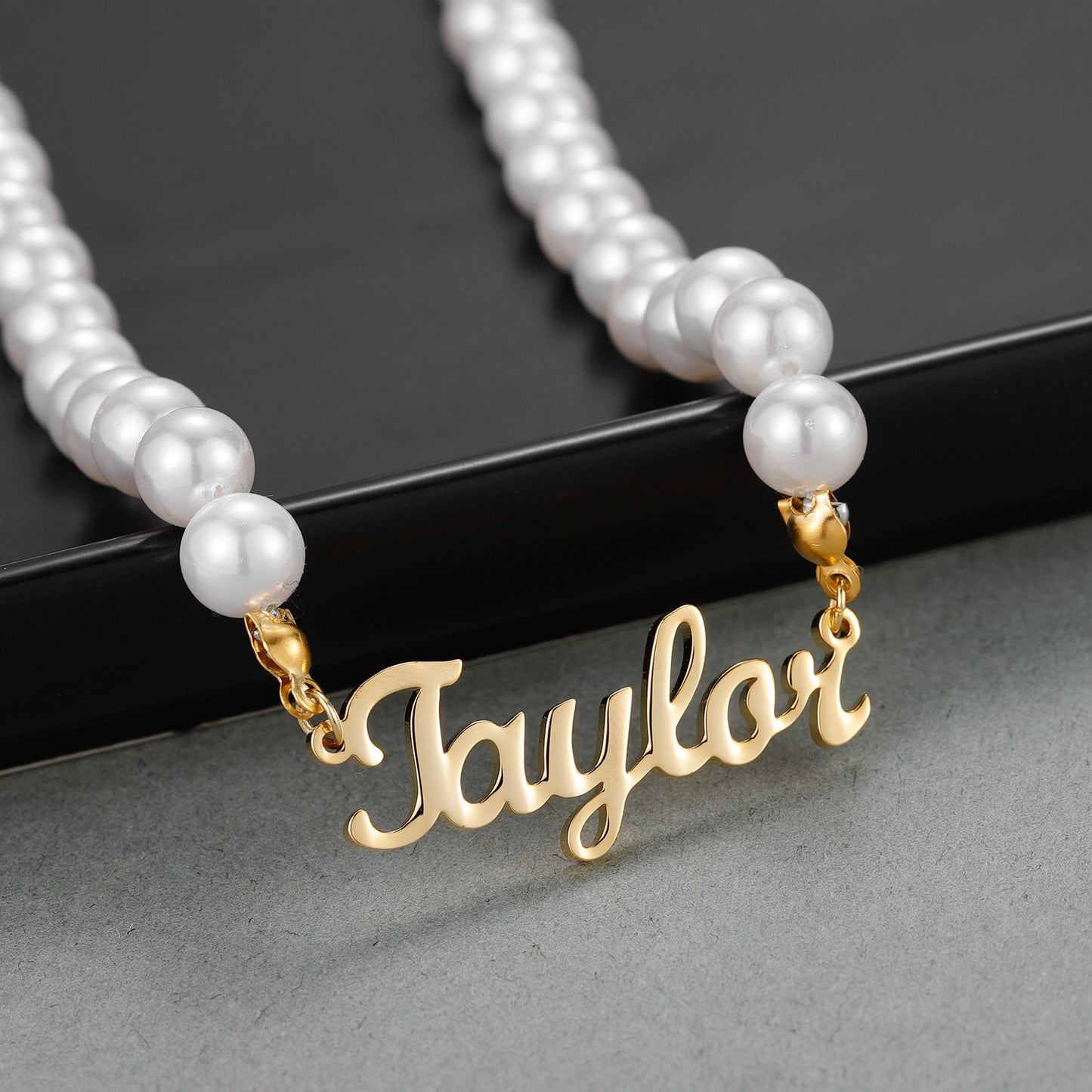 Personalized Custom Name Pearl Necklace QN21326
