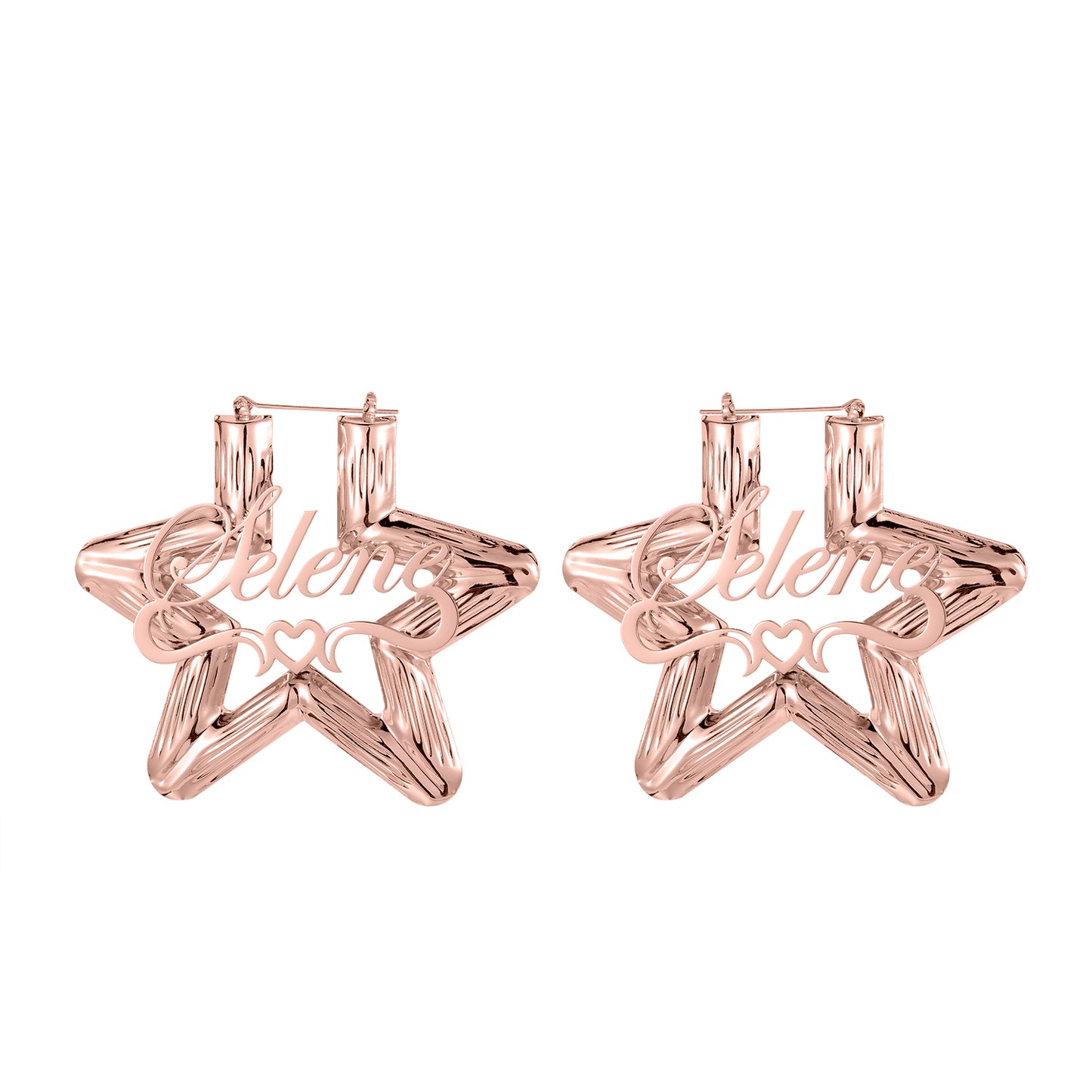 Star Bamboo Name Earrings QE512