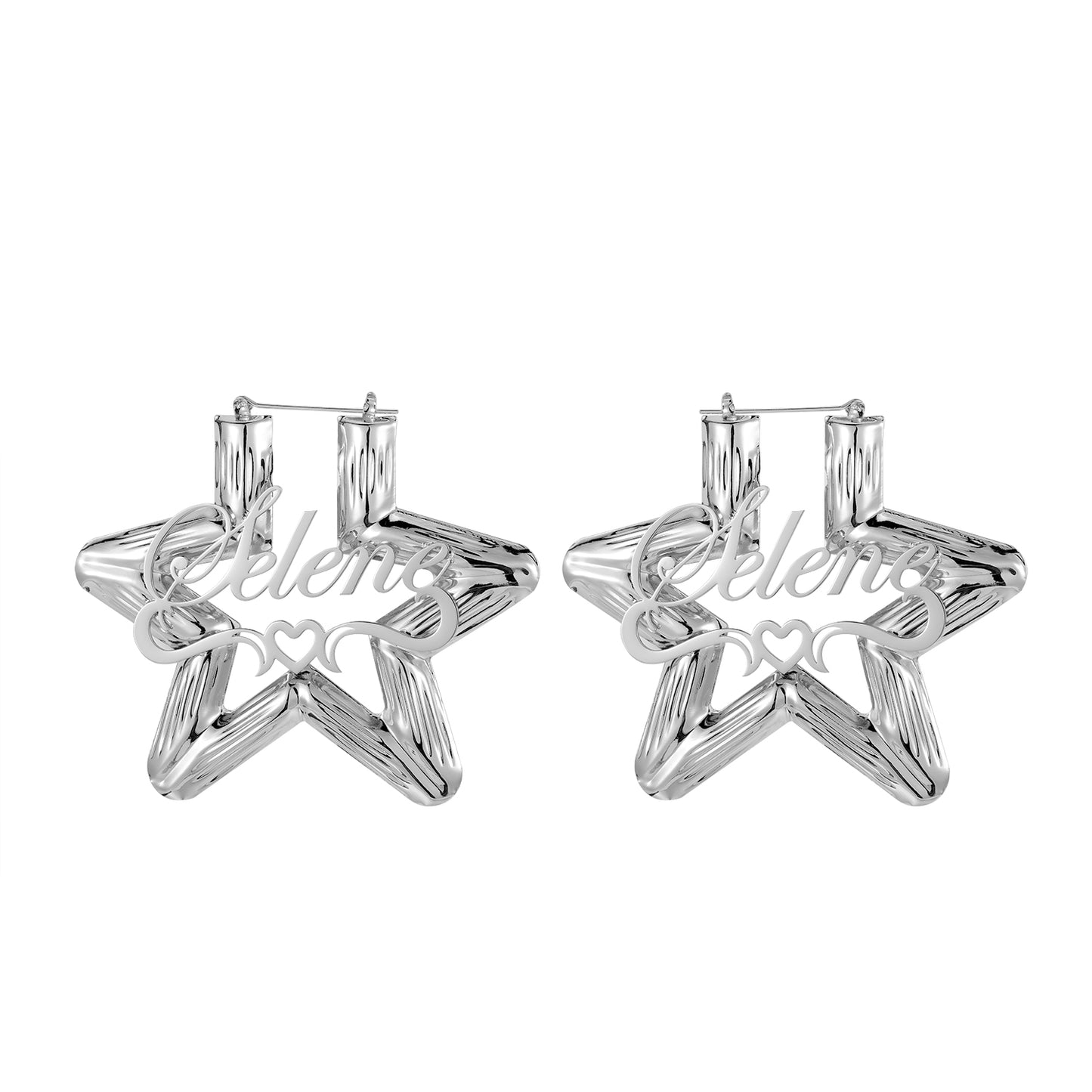 Star Bamboo Name Earrings QE512