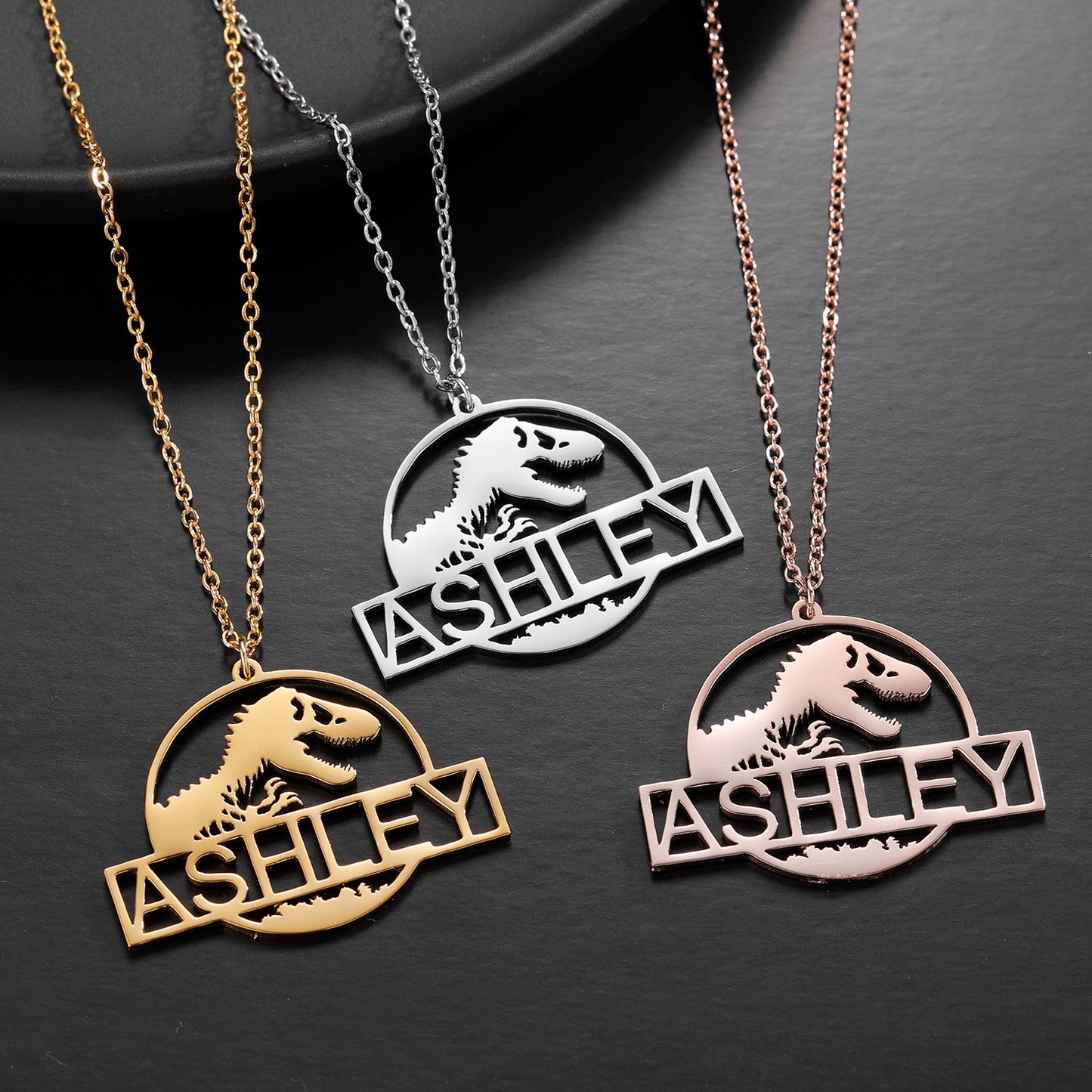 Custom Dinosaur Name Necklace QN338