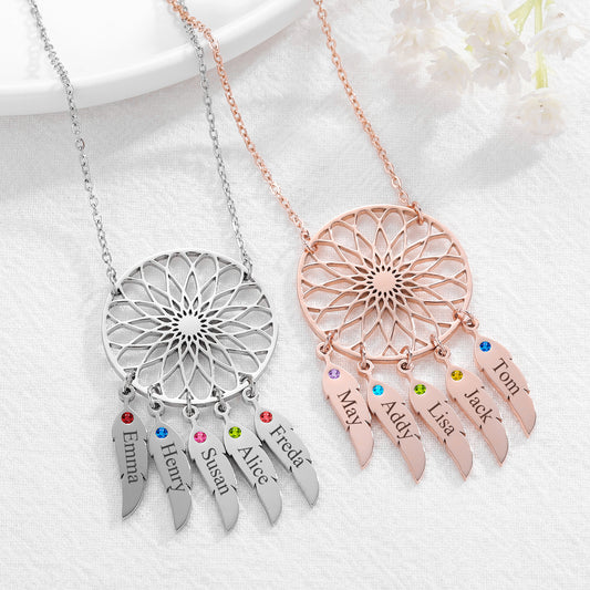 Custom Dream Catcher Name Necklace QN336