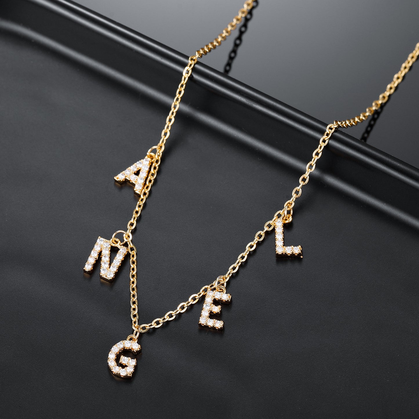 9mm Letters Necklace QN343