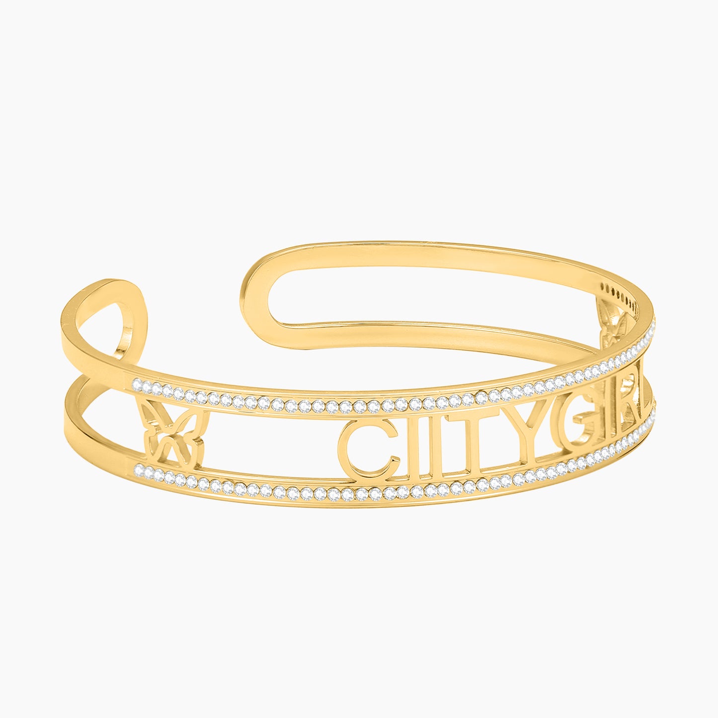 Custom Diamond Bracelet With Butterfly QB565