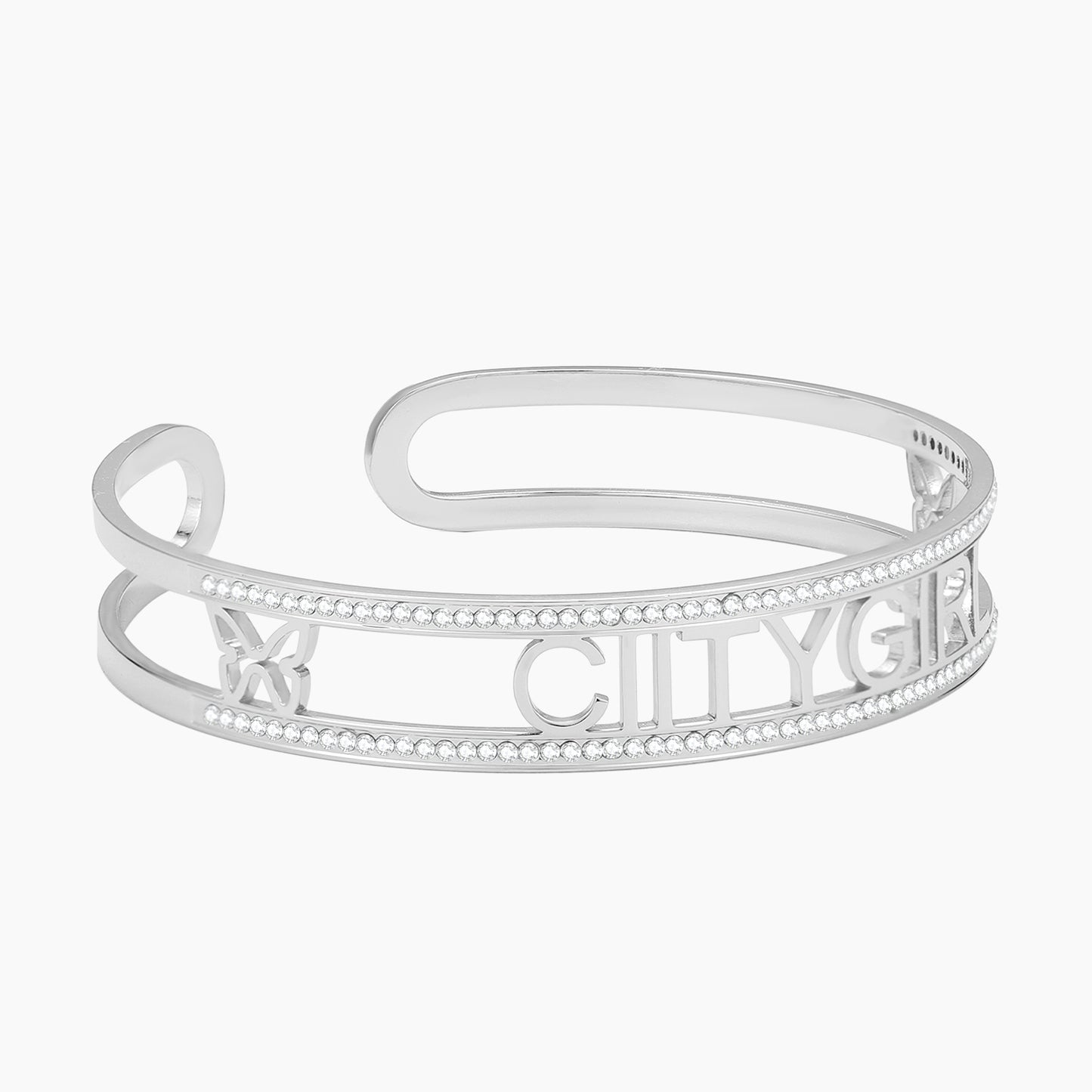 Custom Diamond Bracelet With Butterfly QB565