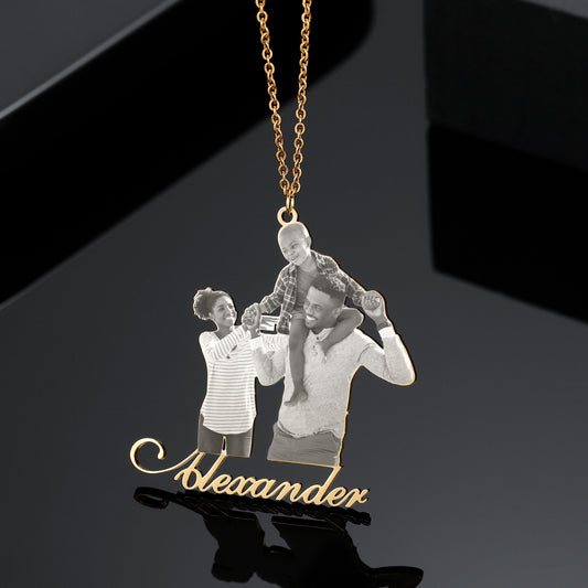 Custom Photo Name Necklaces QN480