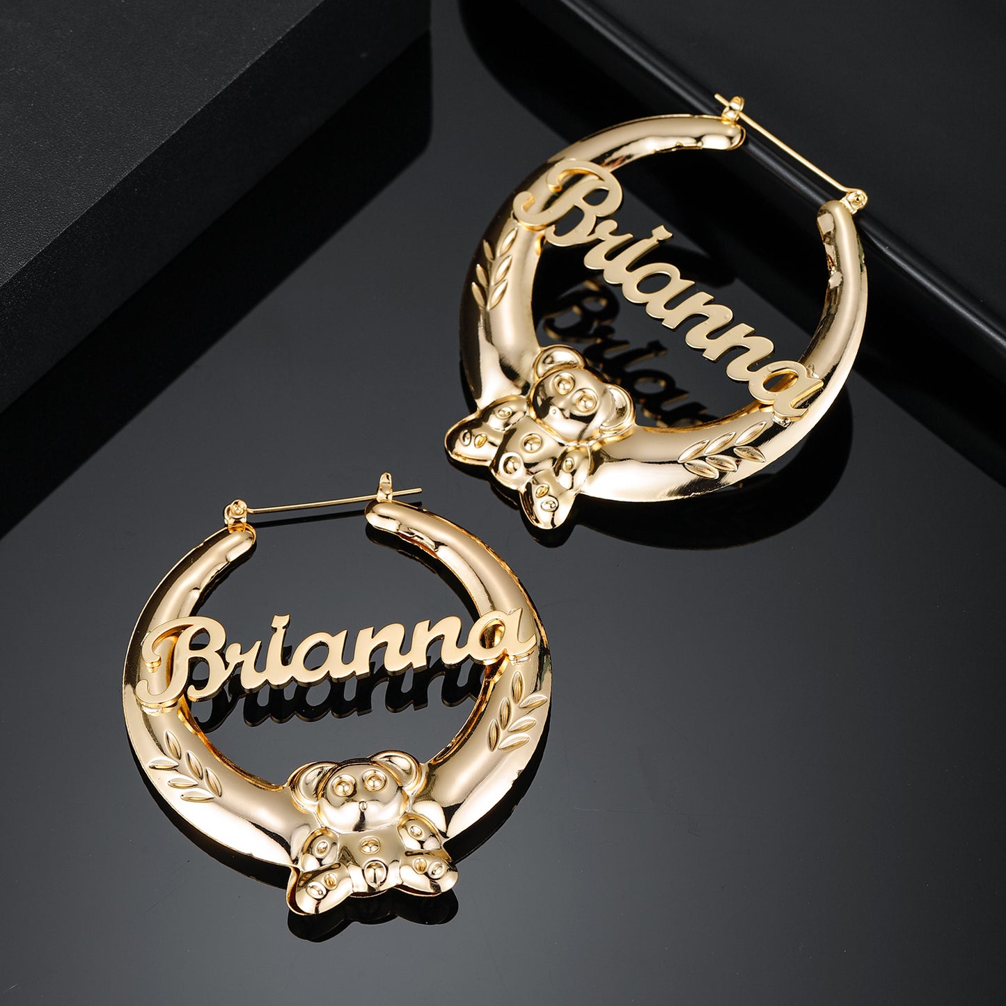 Little Bear Name Hoop Earring QE490