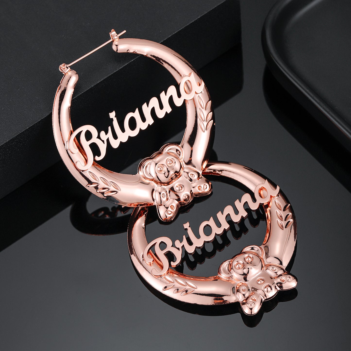 Little Bear Name Hoop Earring QE490