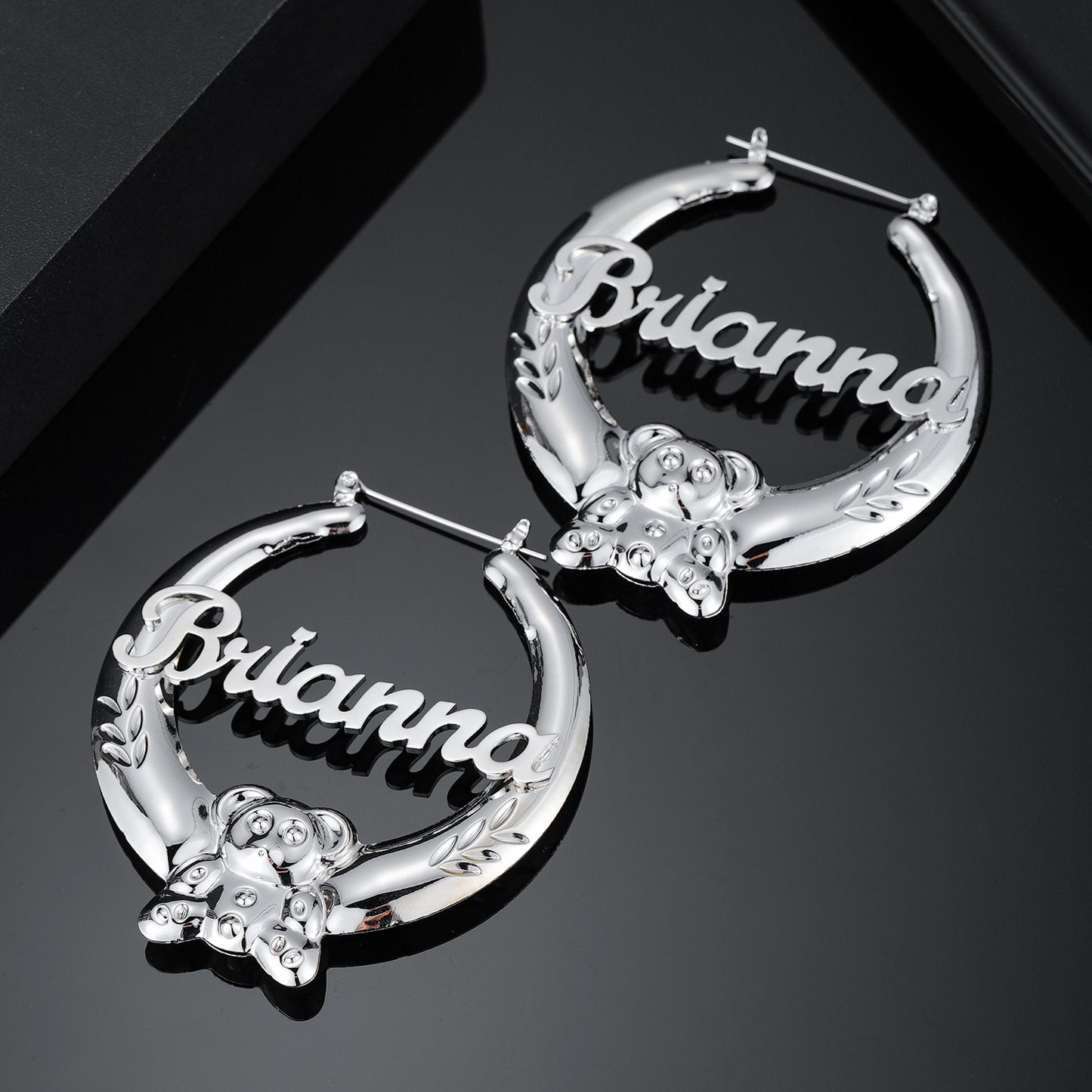 Little Bear Name Hoop Earring QE490