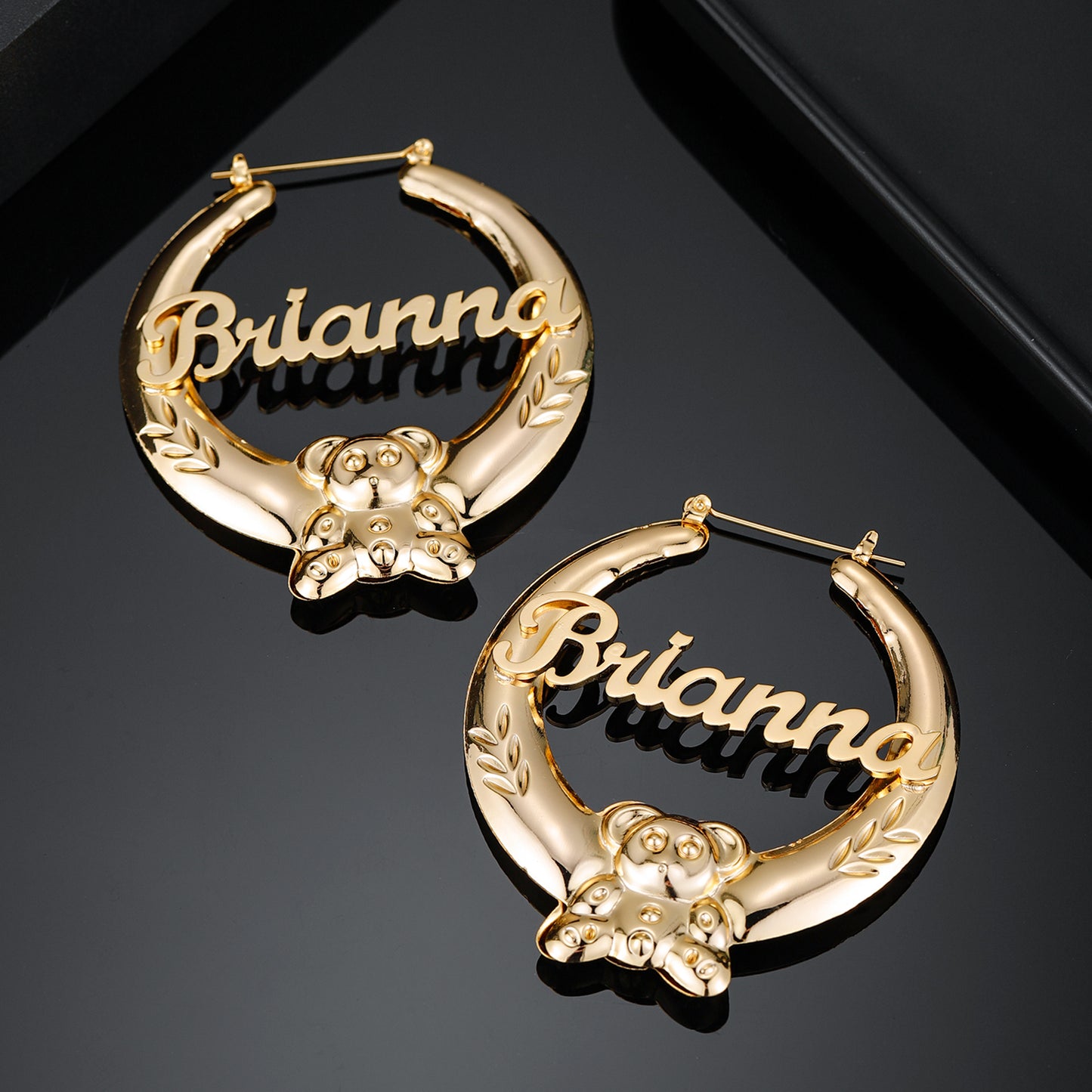 Little Bear Name Hoop Earring QE490