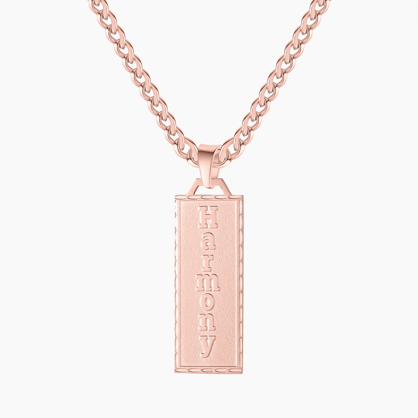 Engraved Bar Name Pendant QN607
