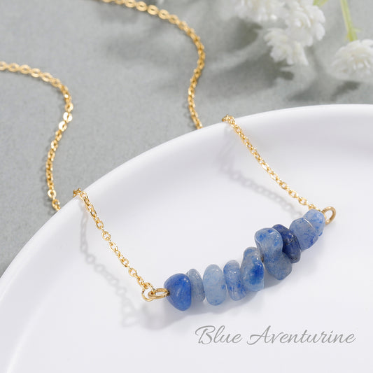 Raw Blue Aventurine Necklace Earring Bracelet SS438