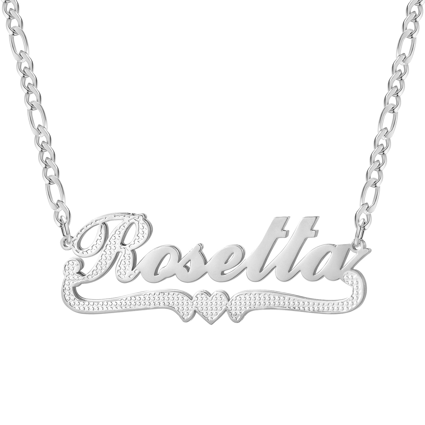 Double Gold Name Necklace QN351-F15