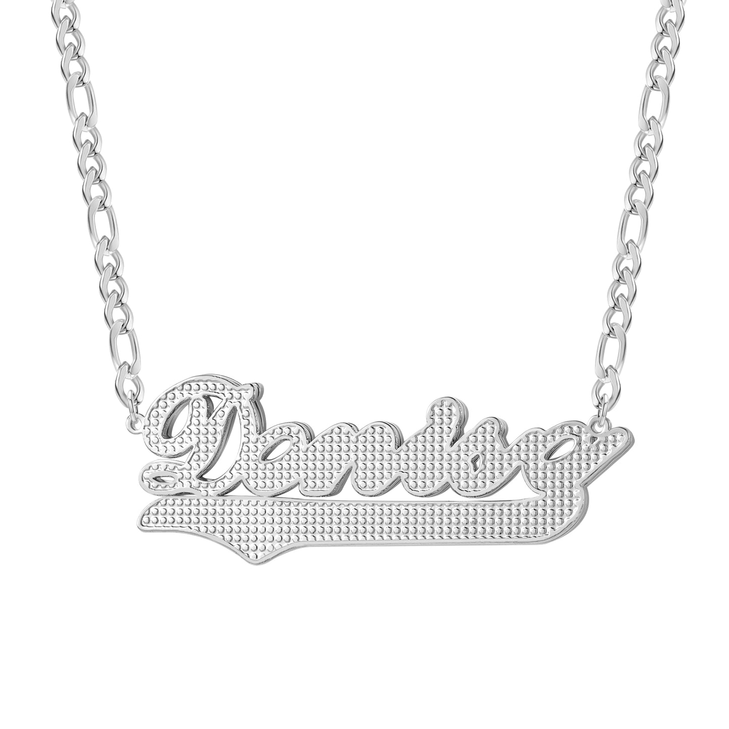 Double Gold Name Necklace QN350-F15