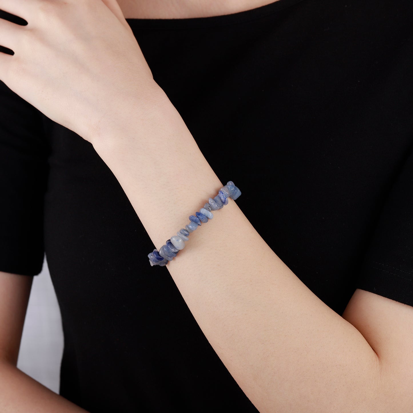 Raw Blue Aventurine Necklace Earring Bracelet SS438