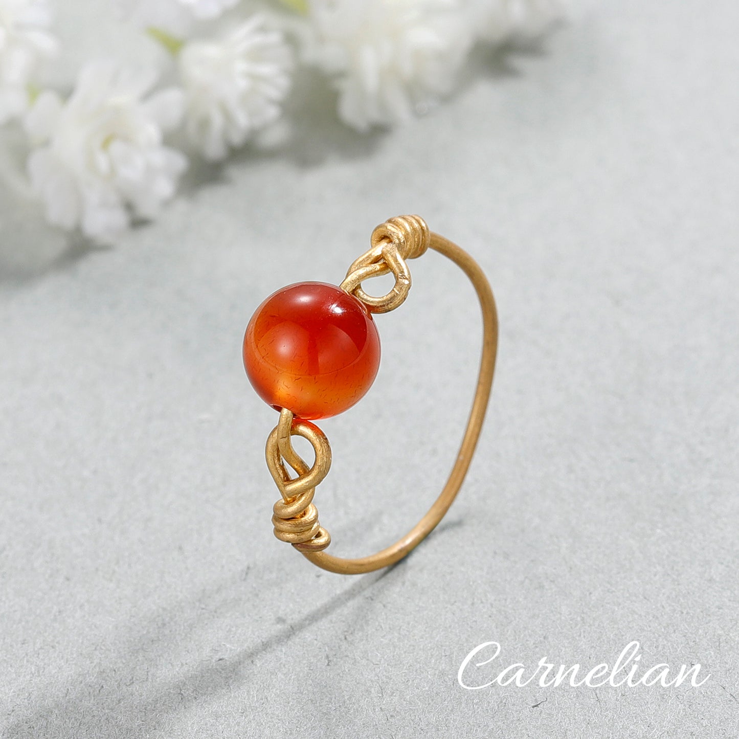Carnelian Stone Ring SS446