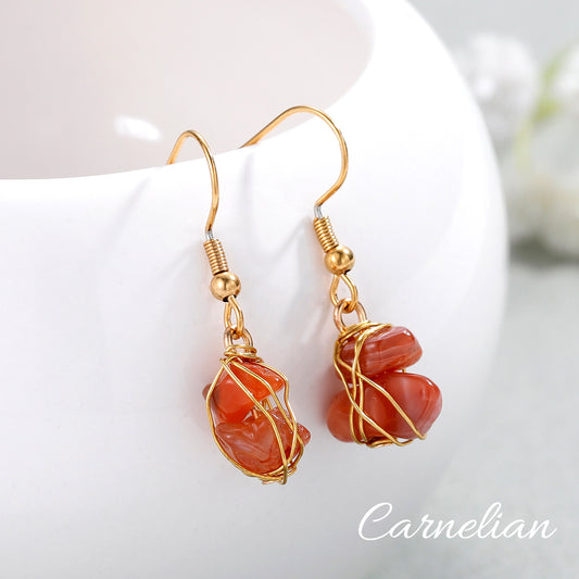 Carnelian Stone Earring SS446