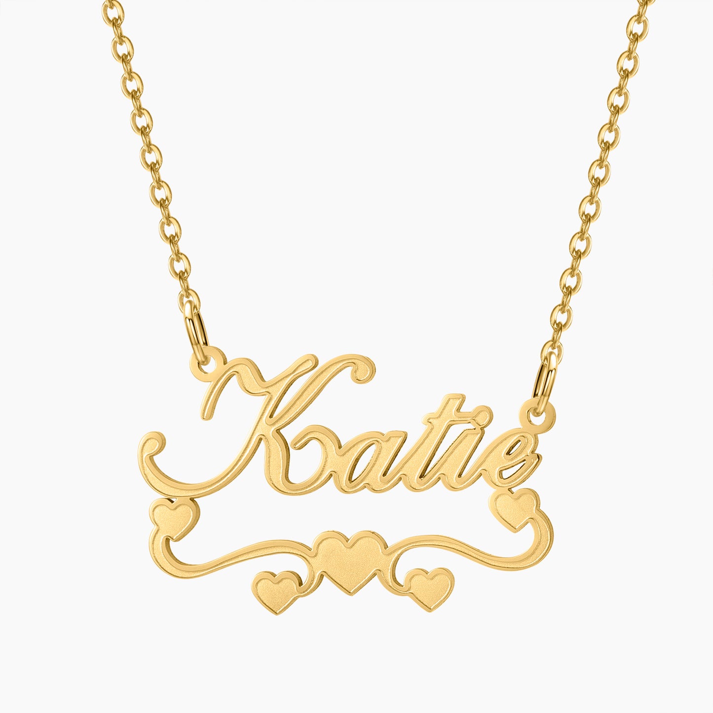 Name Necklace With Heart QN617