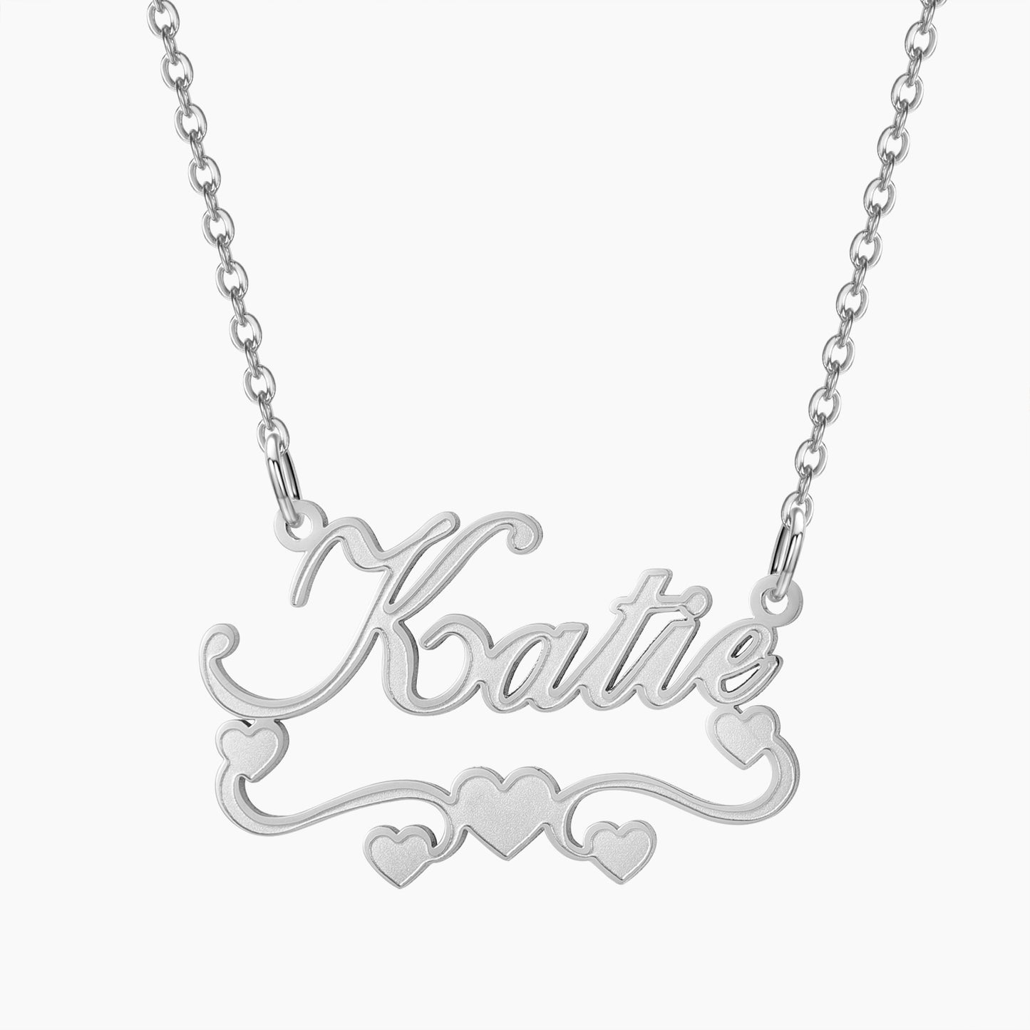 Name Necklace With Heart QN617