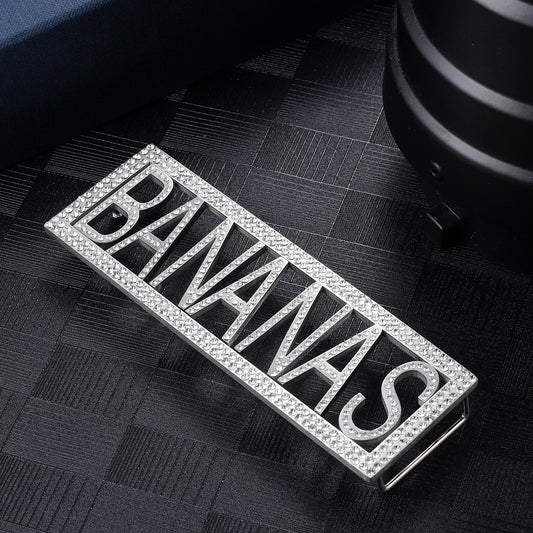 Diamond Banana Custom Name Belt Buckle