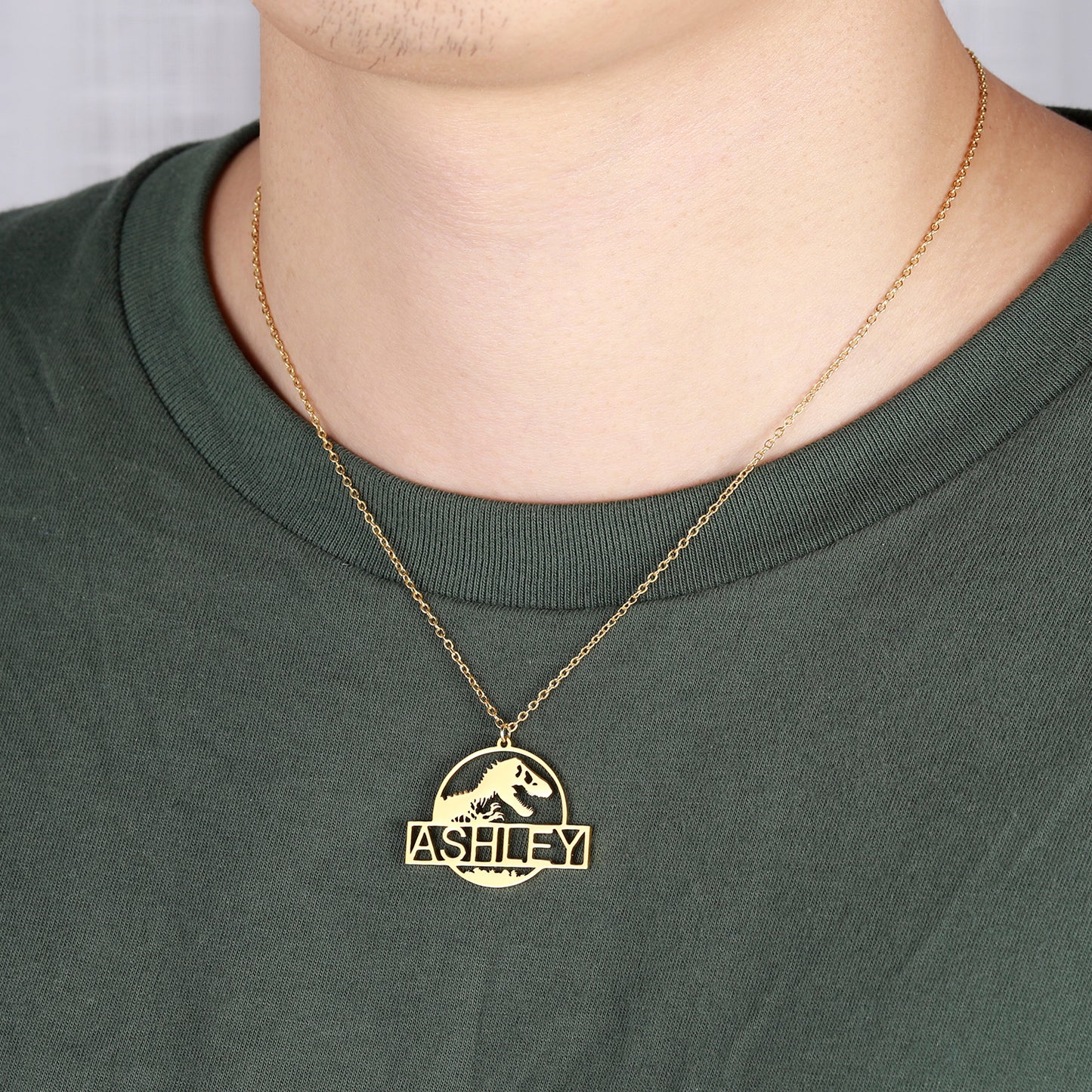 Custom Dinosaur Name Necklace QN338