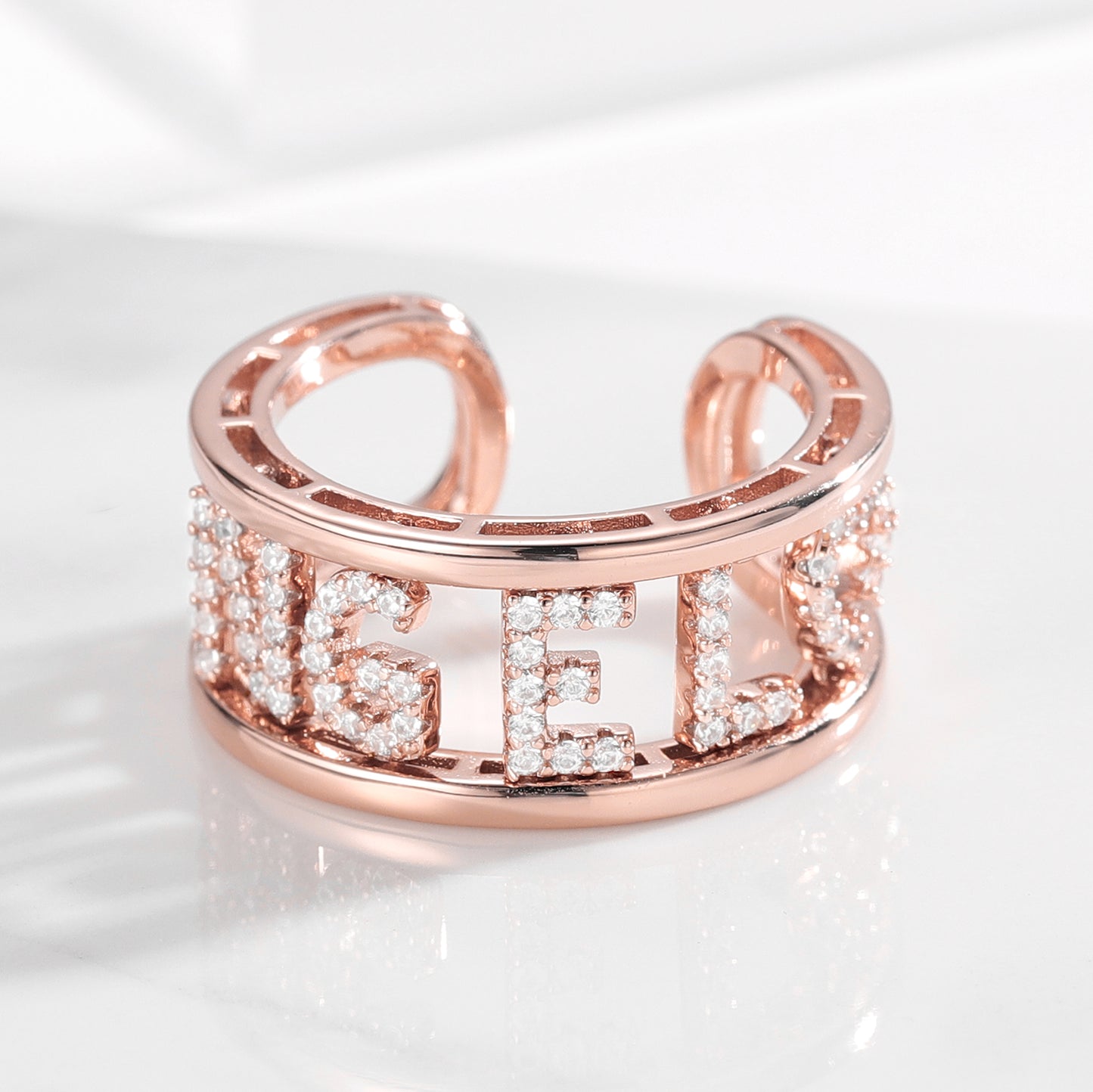 Diamond Letter Ring QR323