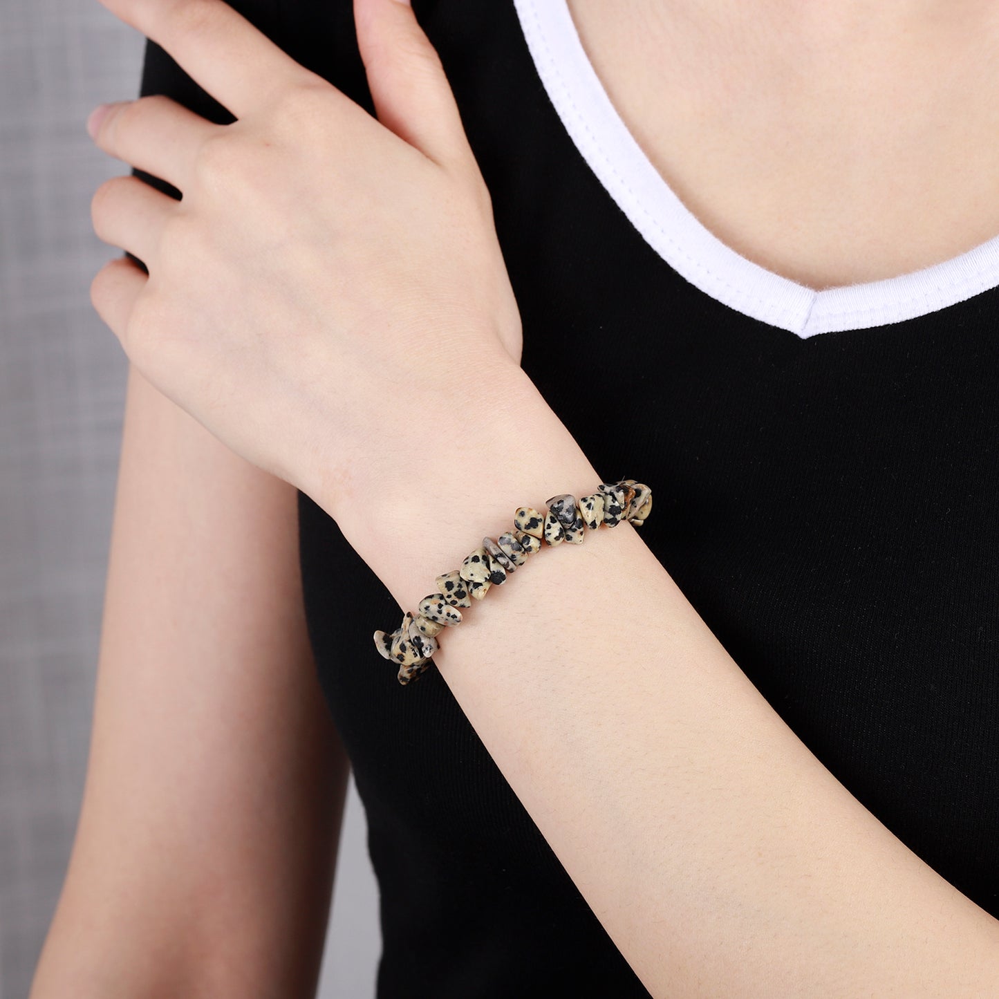Natural Balmatin Bracelet Earrings SS444