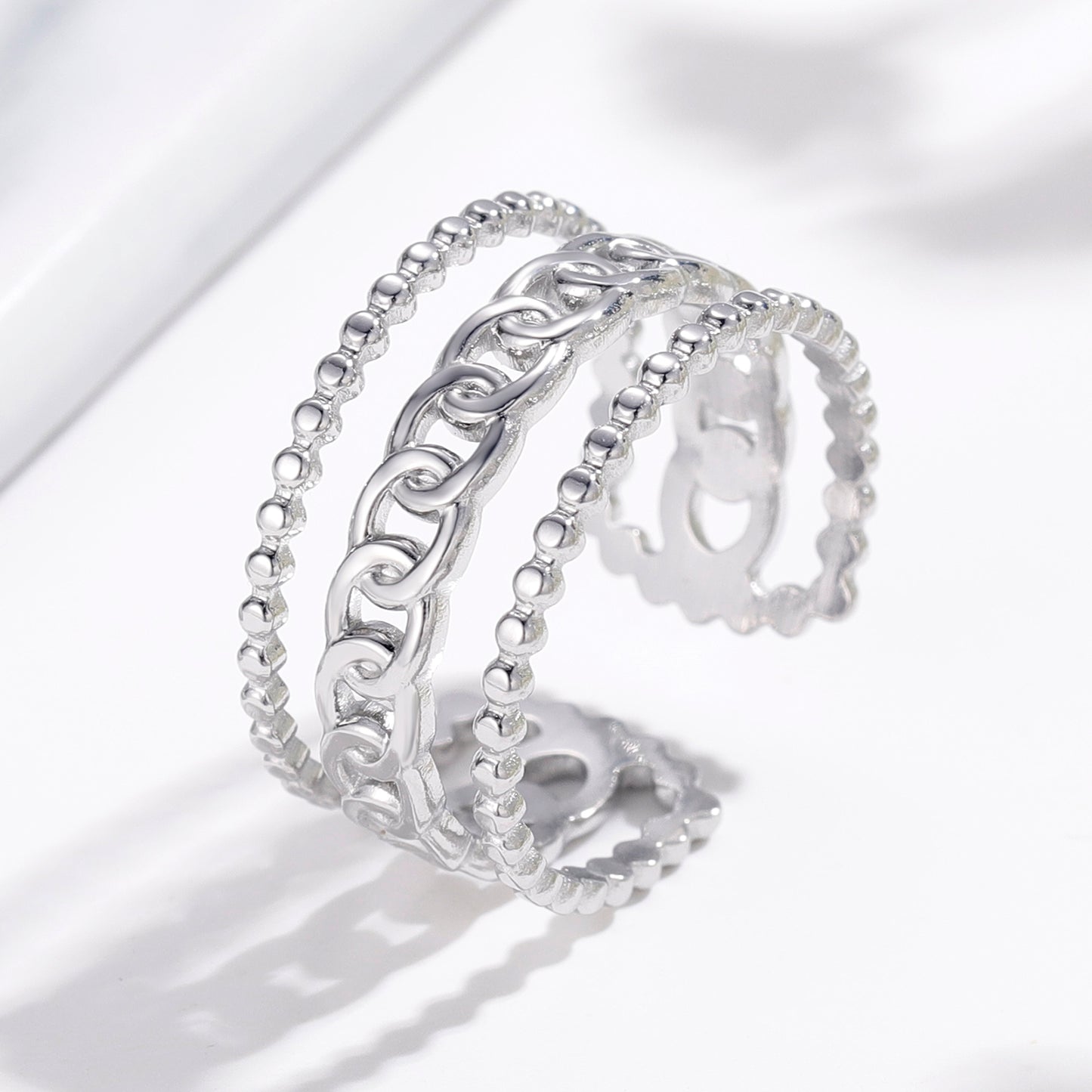Adjustable Double Layer Ring SR296