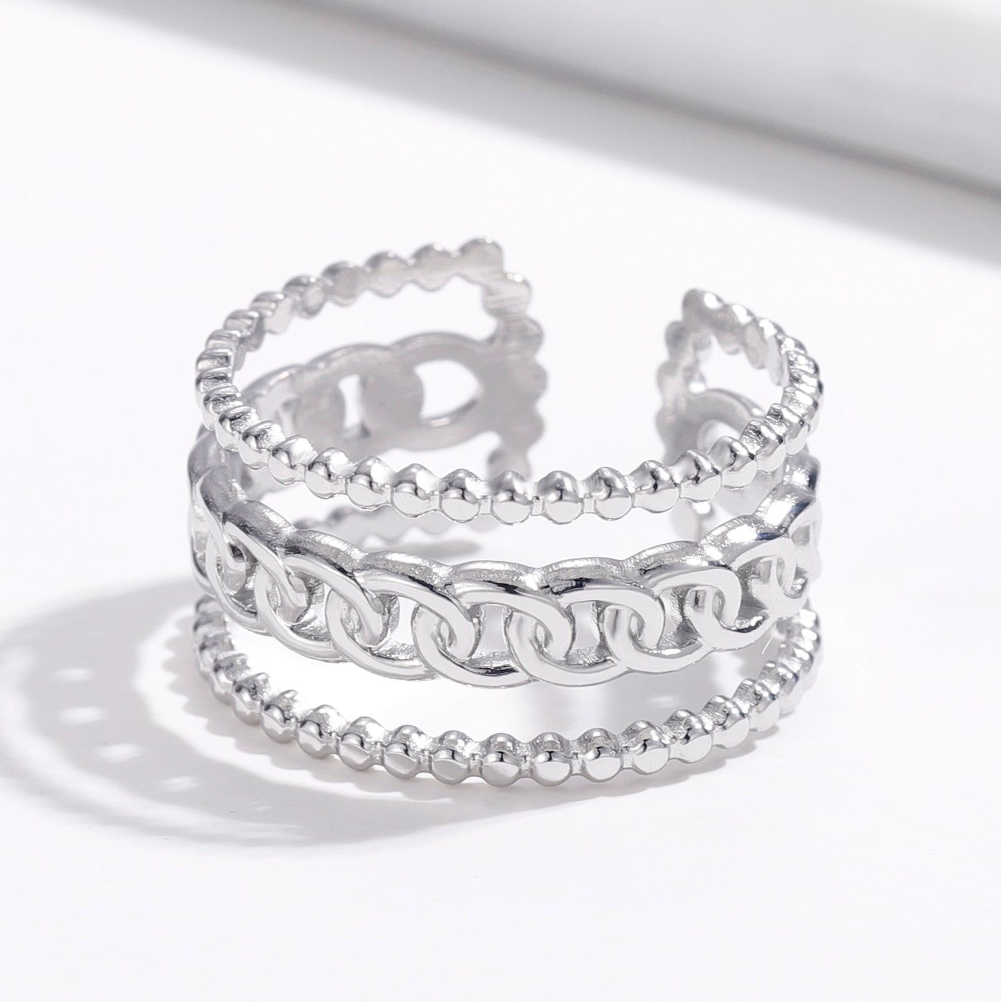 Adjustable Double Layer Ring SR296