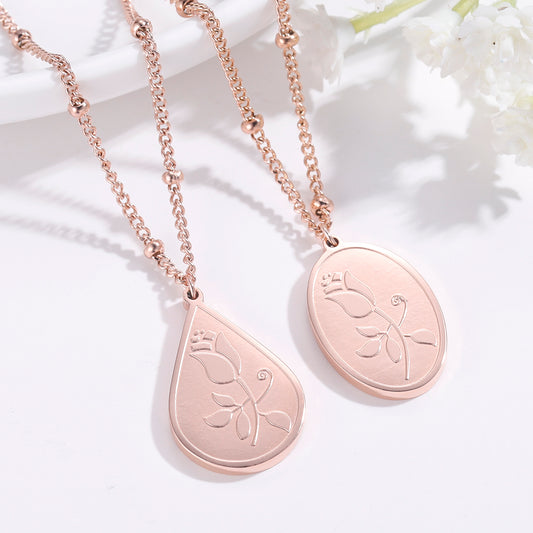 Pendentif fleur de rose rétro SN325-2