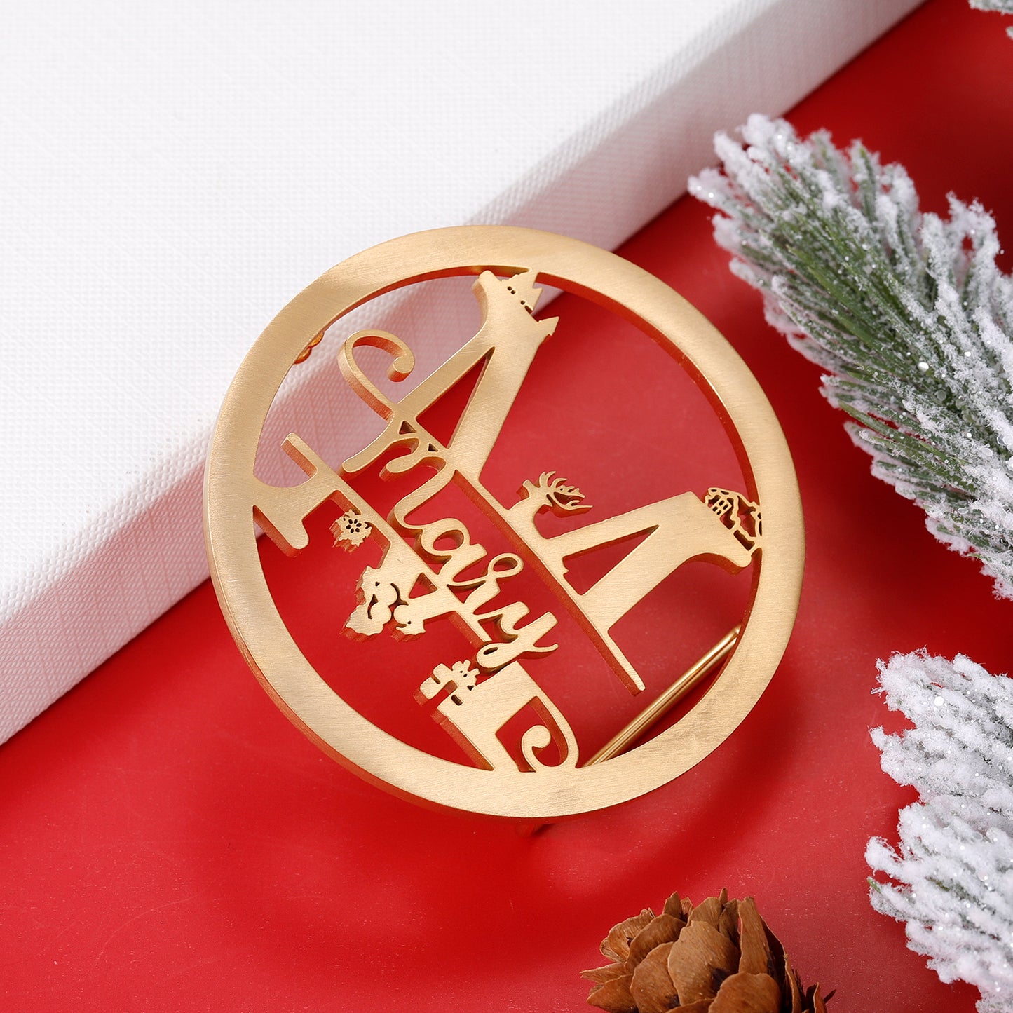Weihnachts-Gürtelschnalle mit individuellem Namen