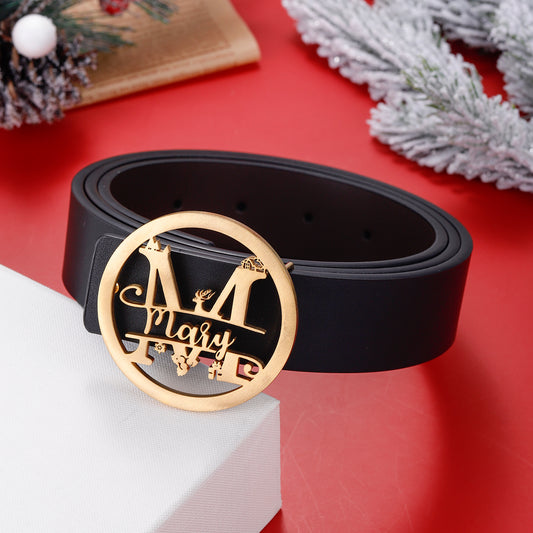 Christmas Custom Name Belt Buckle