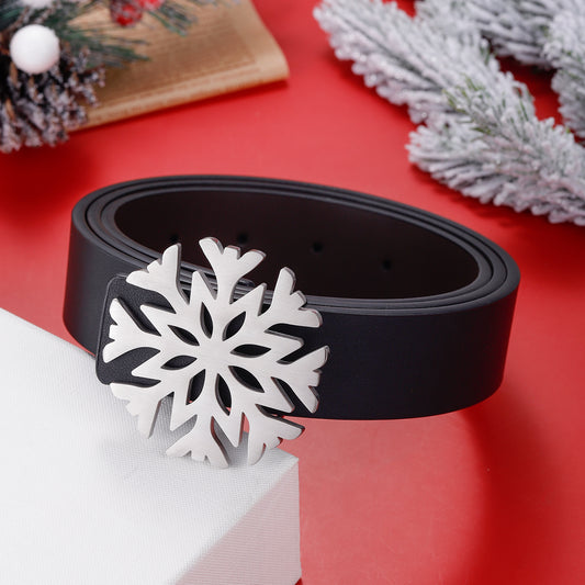 Christmas Snowflake Belt Buckle