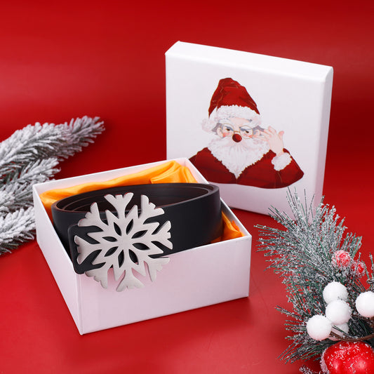 Christmas Snowflake Belt Buckle