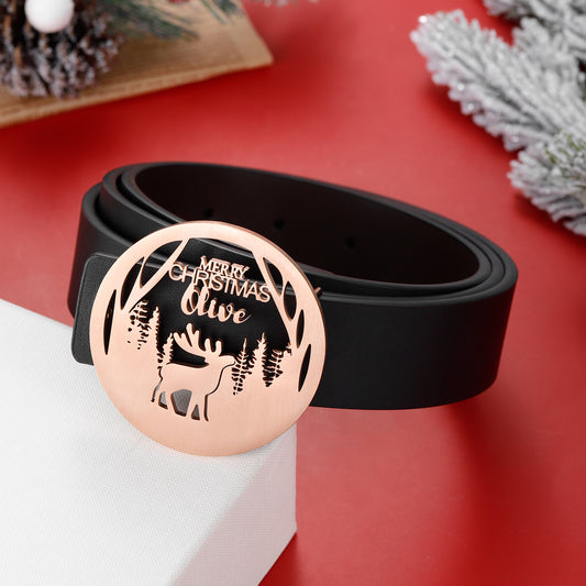 Christmas Custom Name Belt Buckle
