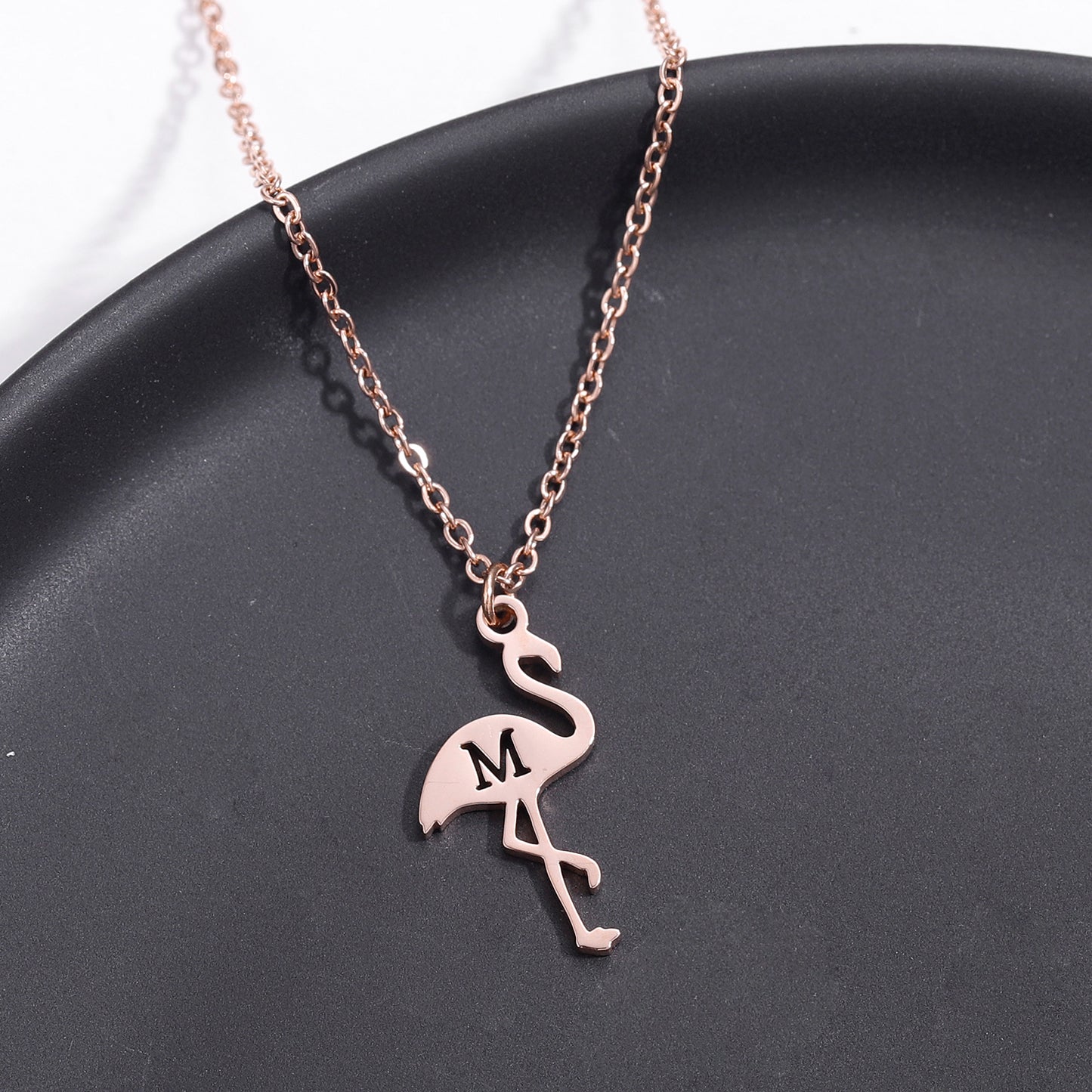 Flamingo Personalized A-Z 26 Letters Pendants QN323
