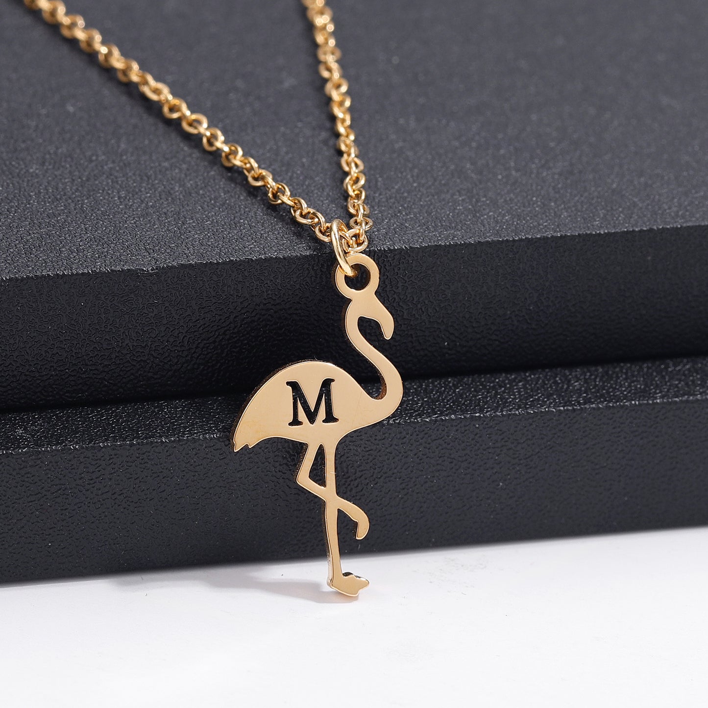 Flamingo Personalized A-Z 26 Letters Pendants QN323