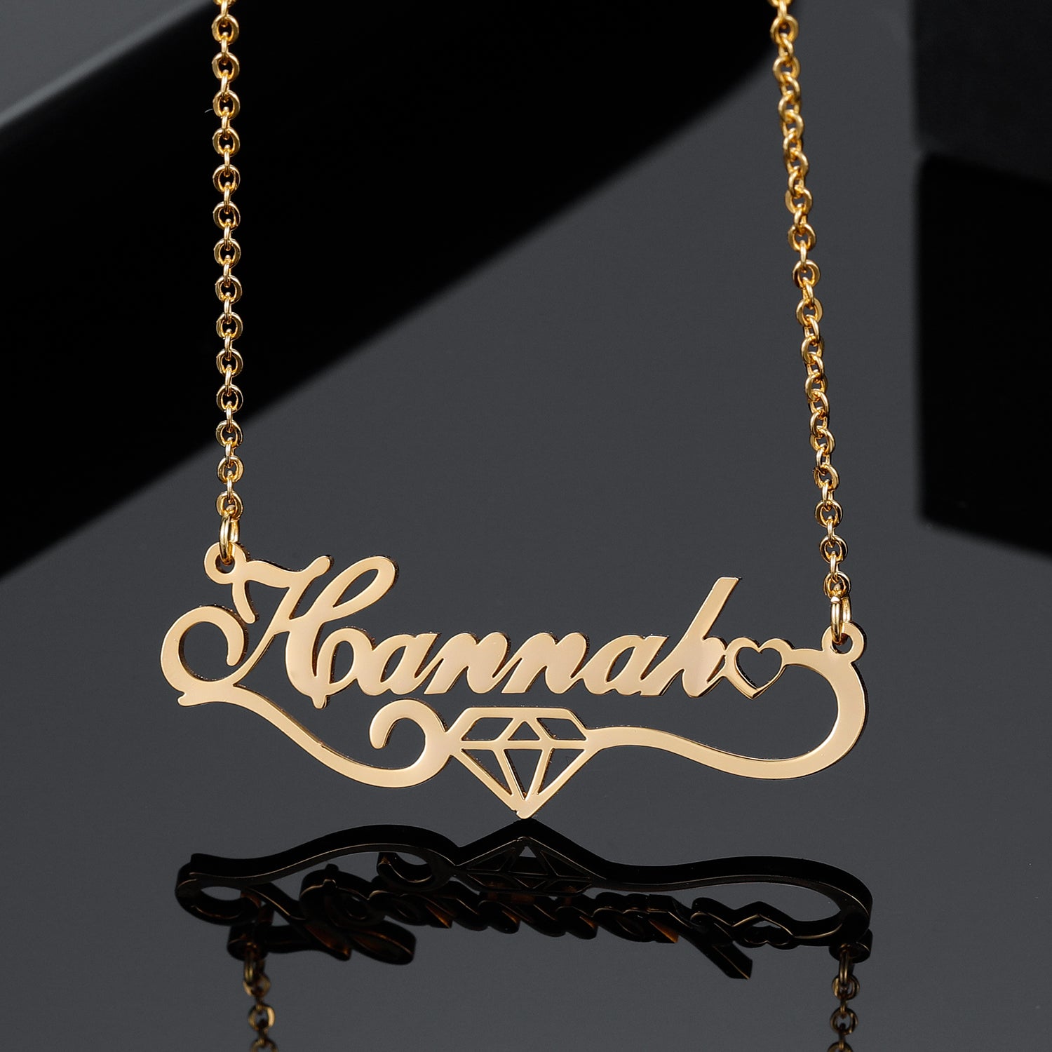 Custom Diamond Name Necklace QN428 – Qitian Wholesale & Dropshipping