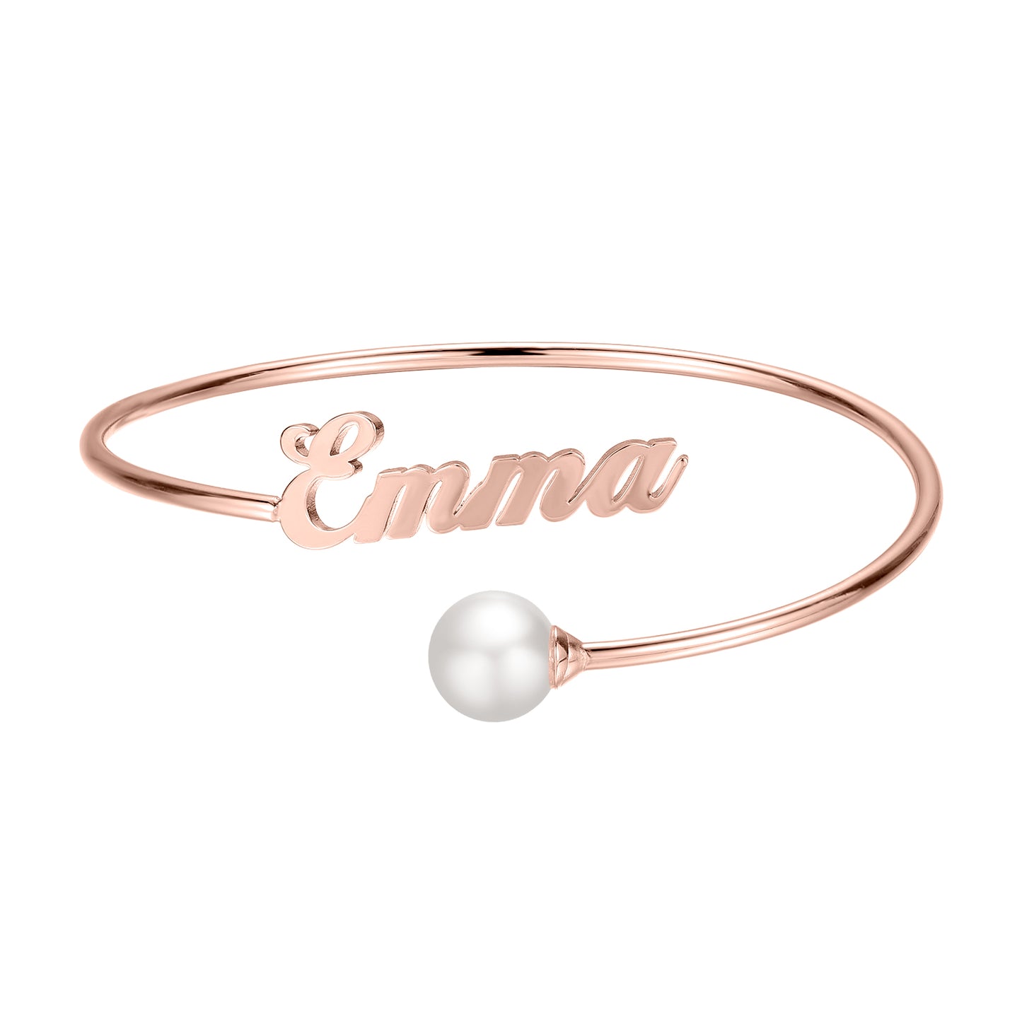 Pearl Bangle Personalized Stainless Steel Nameplate QB331