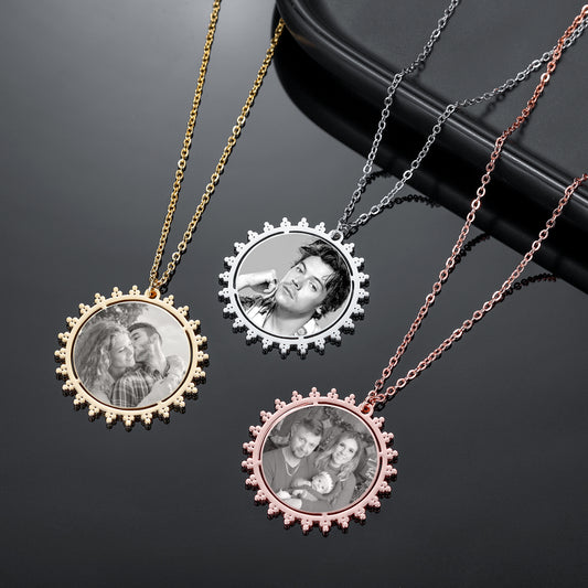 Engraved Necklace With Picture QN432