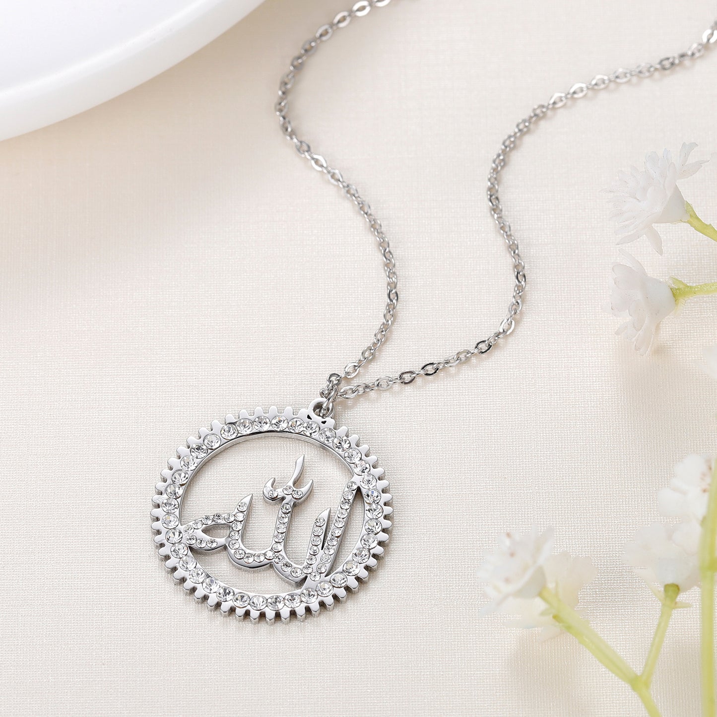 Diamond Arabic Necklace QN433