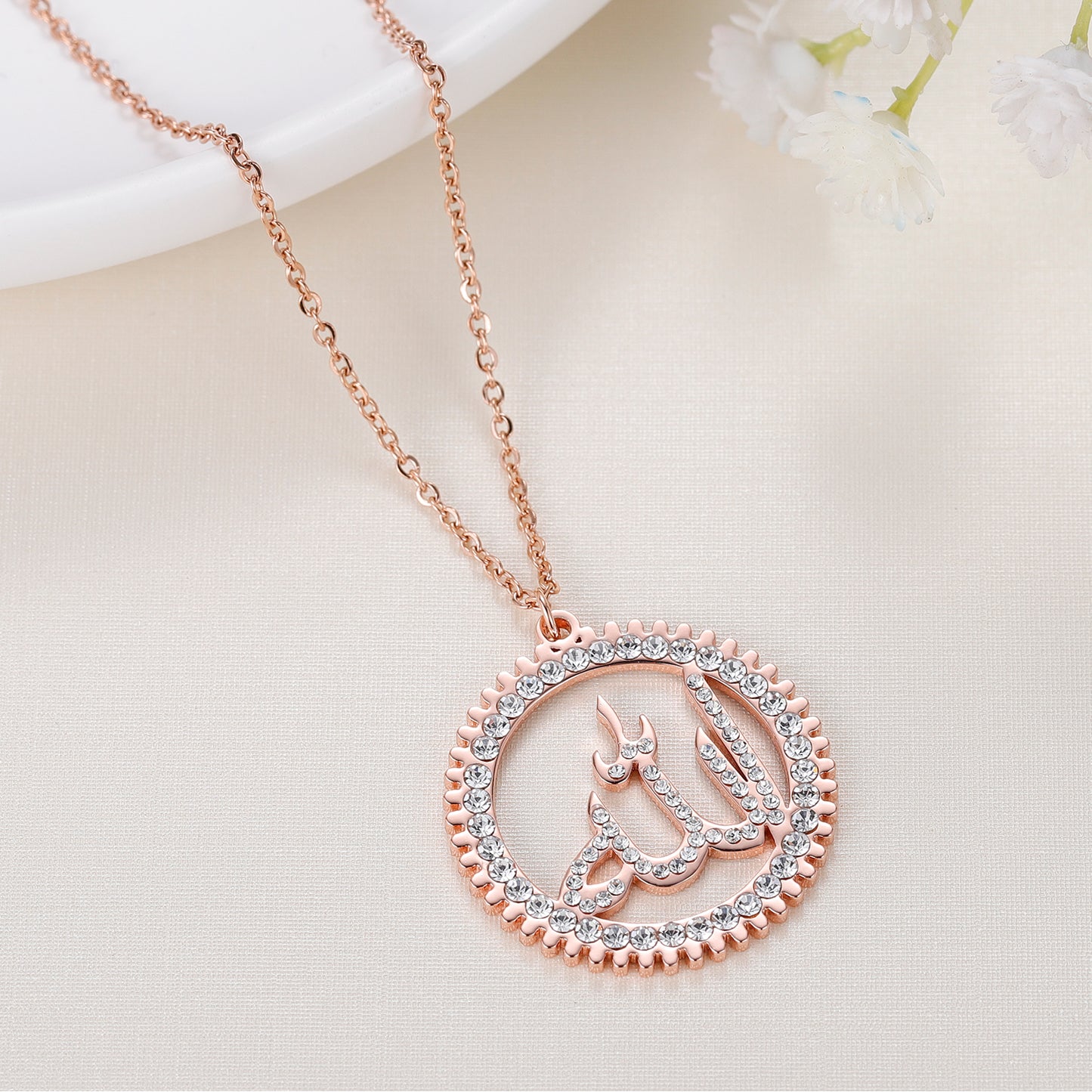 Diamond Arabic Necklace QN433