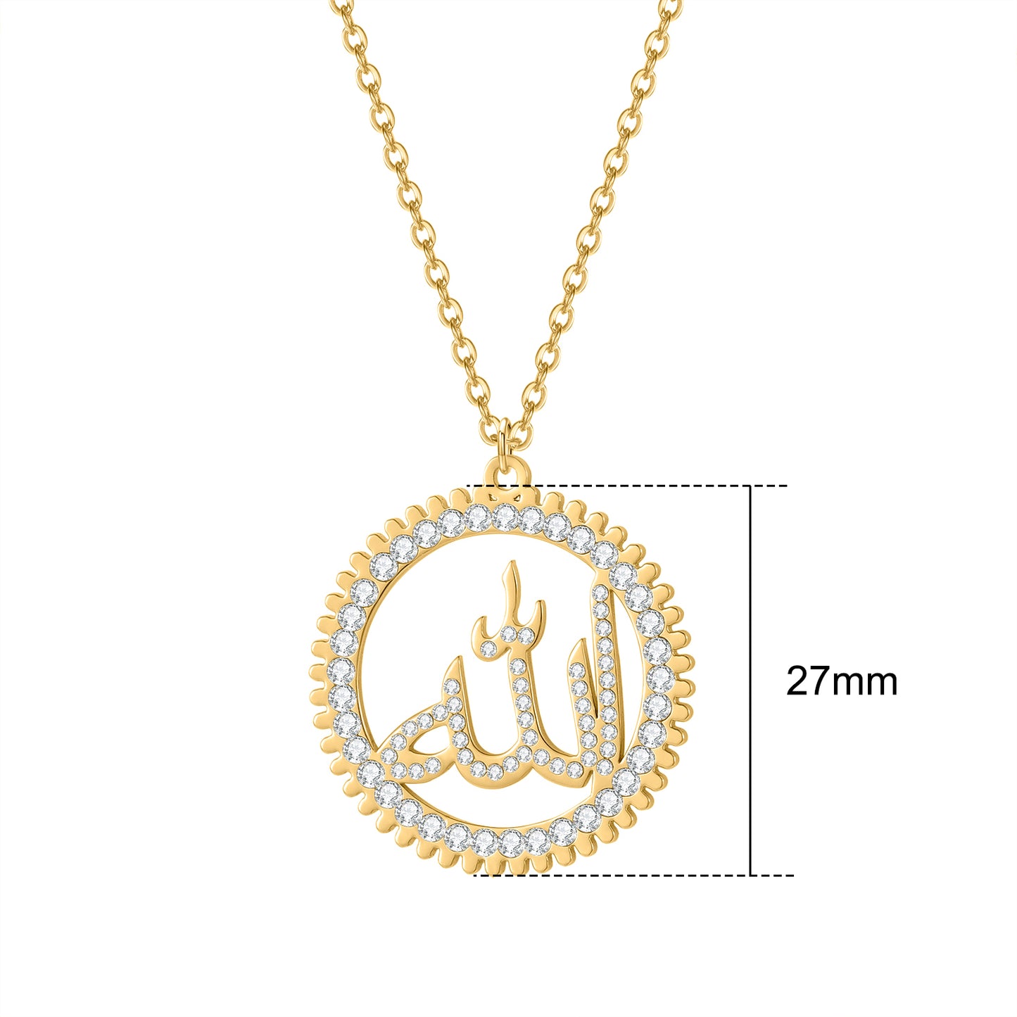 Diamond Arabic Necklace QN433
