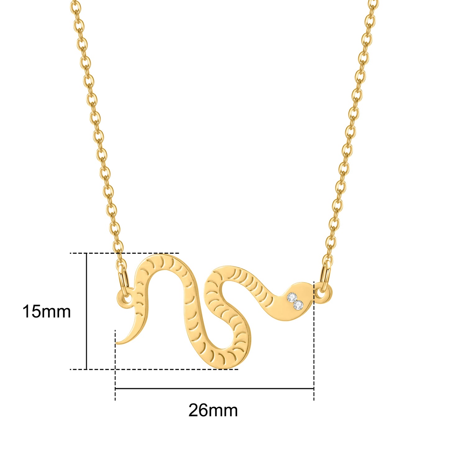 Fashion Gold Snake Necklace QN434