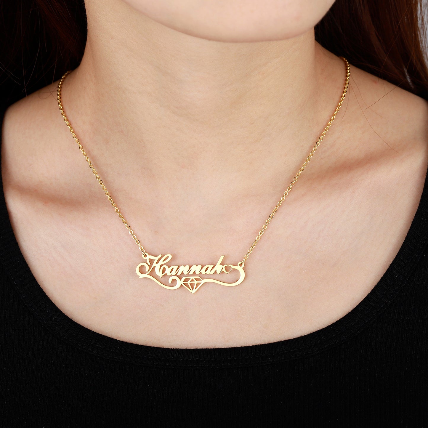 Collier Prénom Diamant Personnalisé QN428