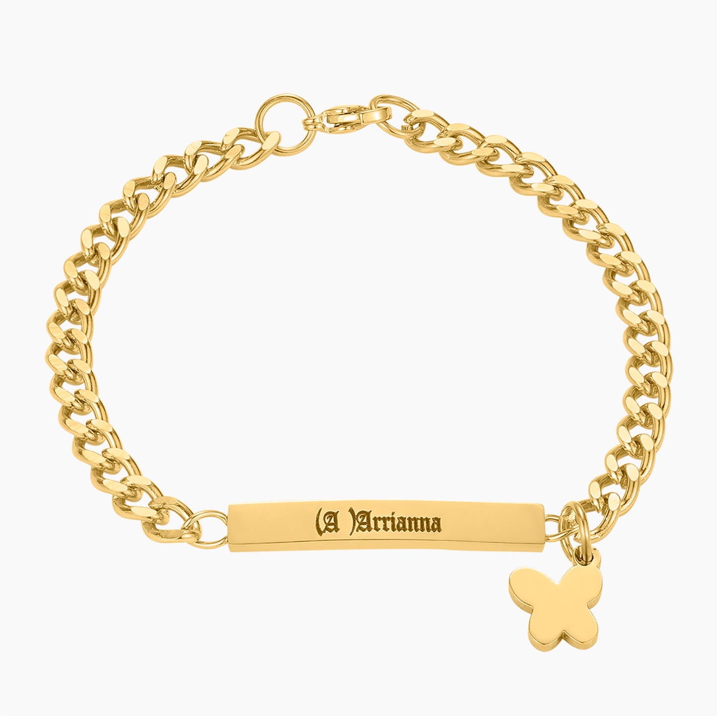 Engraved Name Butterfly Bracelet DB528