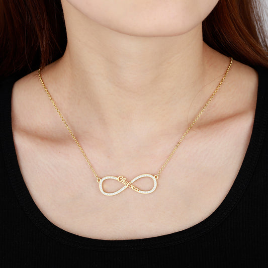 Infinity loop Name Necklace QN499