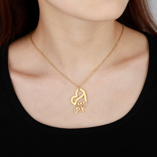 Collier lettre initiale personnalisé QN501