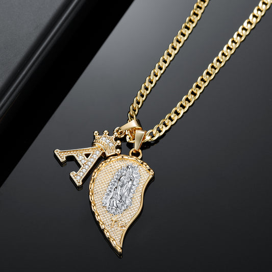 "TE AMO" Heart Split Necklace QN523